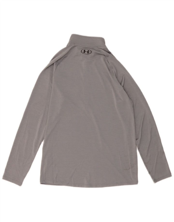 Ανδρική φόρμα αθλητικής φόρμας UNDER ARMOR με φερμουάρ με λαιμόκοψη, μεσαίο γκρι