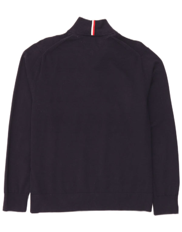 Ανδρικό πουλόβερ με φερμουάρ Tommy Hilfiger XL Μπλε βαμβακερό