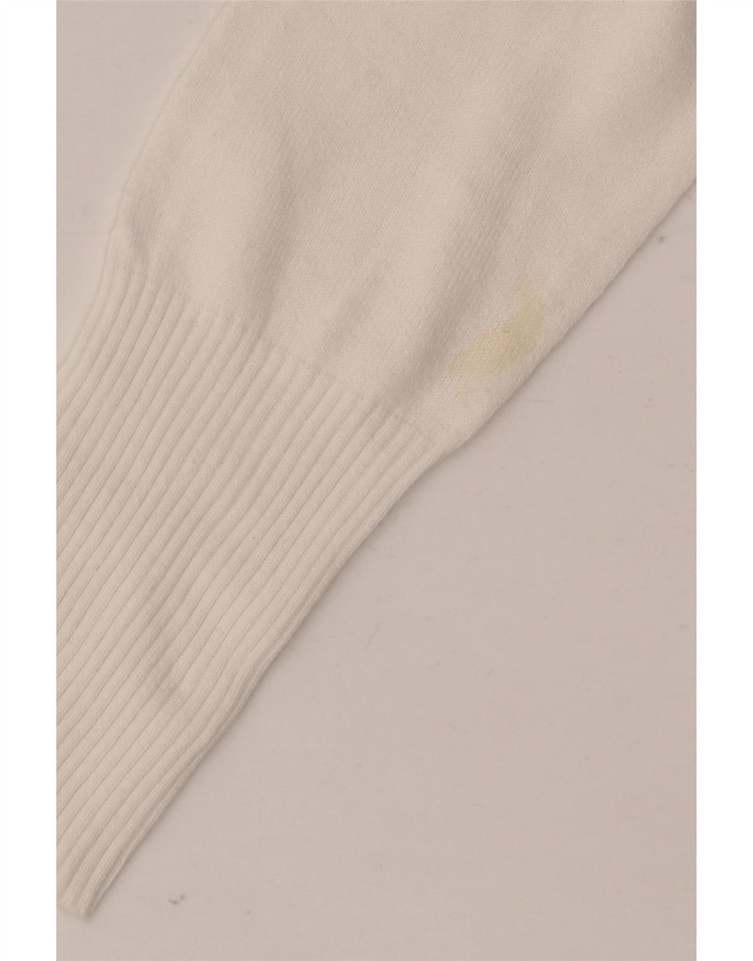 Zara Γυναικείο πουλόβερ ζακέτα Longline UK 12 μεσαίο λευκό βαμβακερό