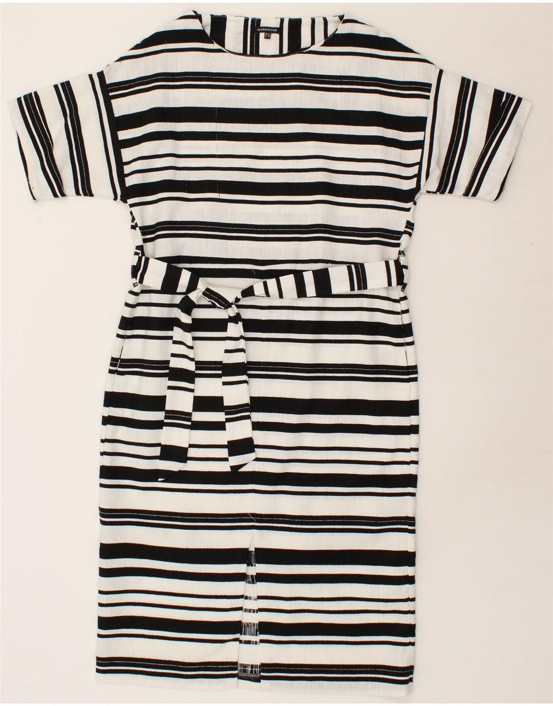 WAREHOUSE Womens Shift Dress UK 12 Medium  White Striped Vintage Warehouse and Second-Hand Warehouse from Messina Hembry 