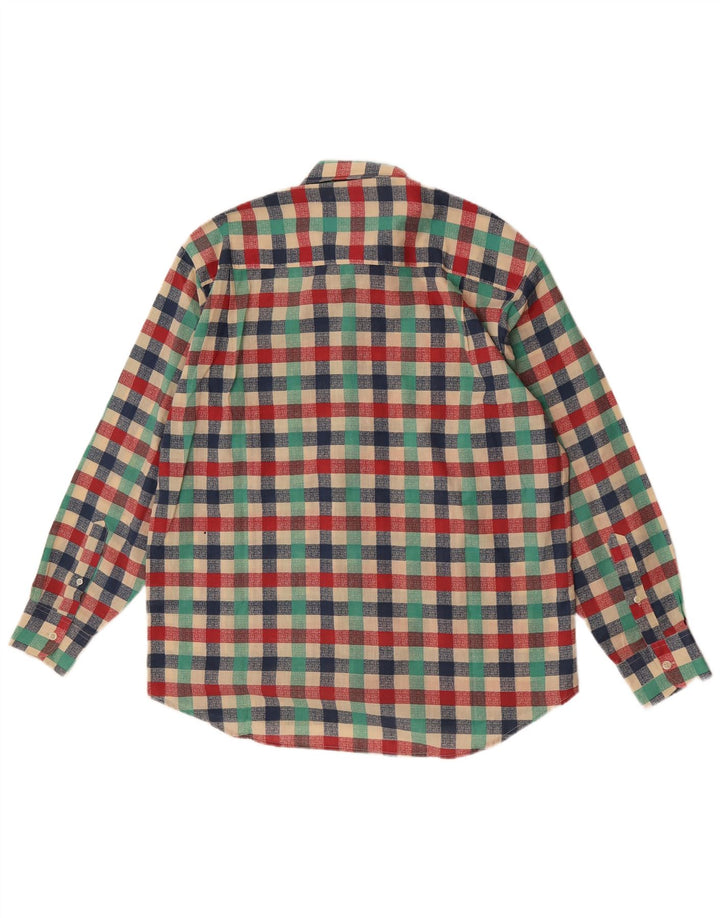 Vintage ανδρικό πουκάμισο μεγάλο πολύχρωμο Gingham Polyester