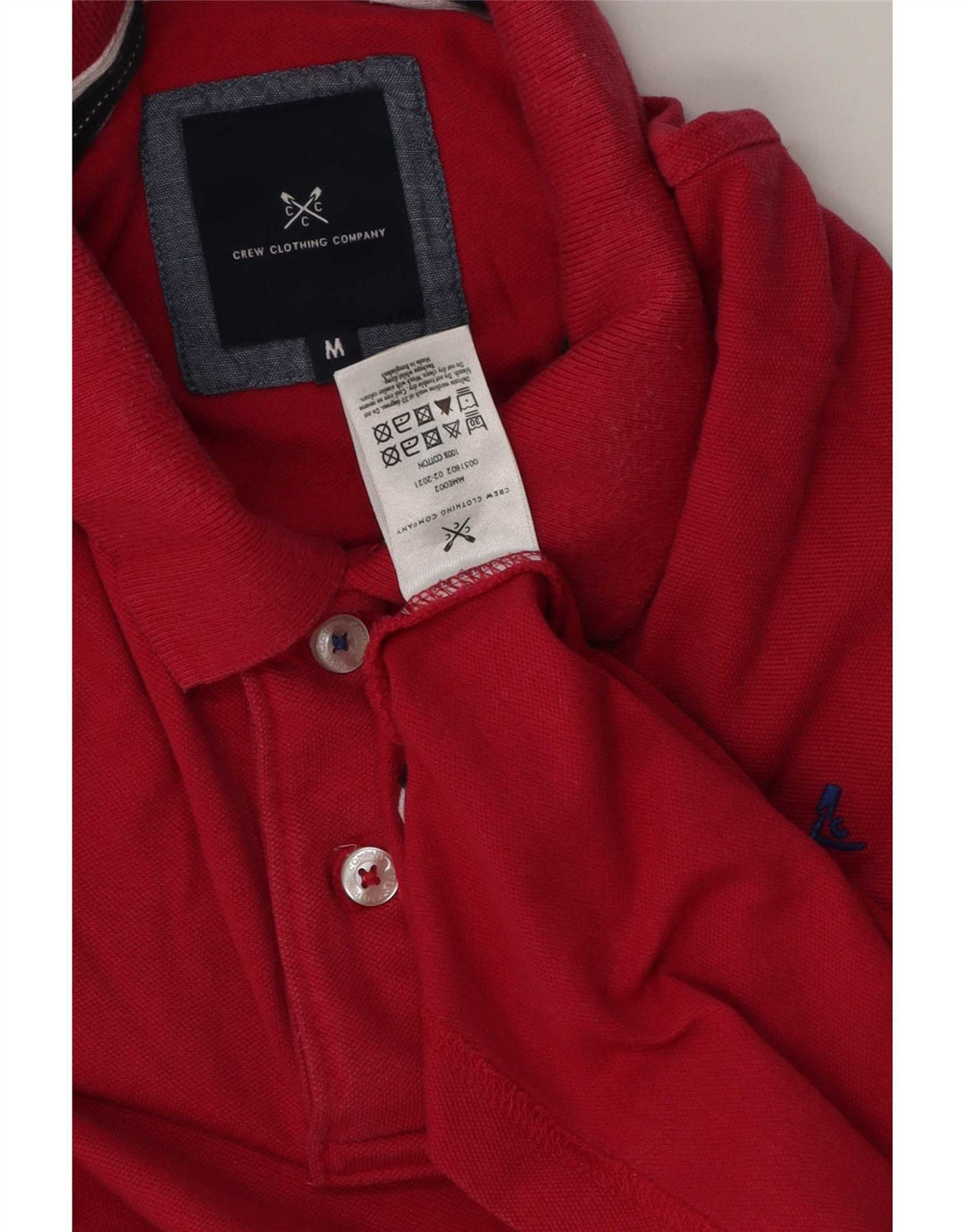 Crew Clothing Ανδρικό πουκάμισο πόλο μεσαίου ροζ βαμβακερό