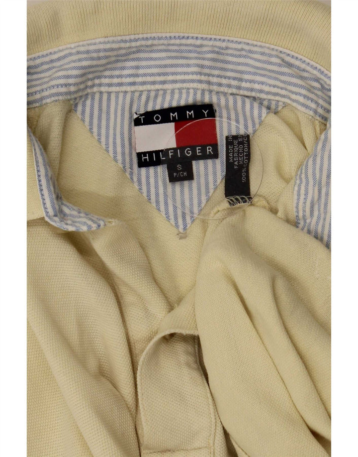 Ανδρικό μπλουζάκι πόλο Tommy Hilfiger Μικρό κίτρινο βαμβακερό