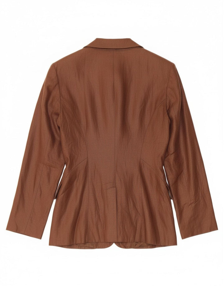 Vintage γυναικείο σακάκι με 3 κουμπιά UK 10 Small Brown