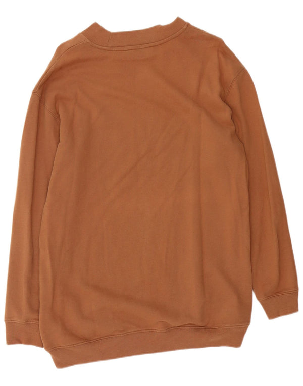 Stefanel Γυναικεία φούτερ με γραφικά Loose Fit Jumper UK 14 Medium Brown