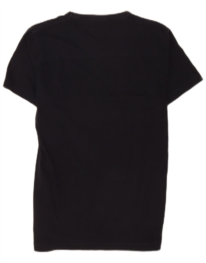 Γυναικείο T-Shirt French Connection Top UK 12 μεσαίο μαύρο βαμβακερό