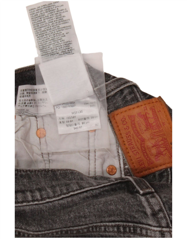 LEVI'S Γυναικείο τζιν 501 ίσιο W23 L30 Γκρι βαμβακερό