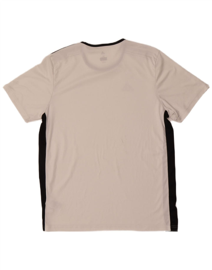 Ανδρικό T-Shirt Climalite ADIDAS Top XL Λευκό Πολυεστέρας