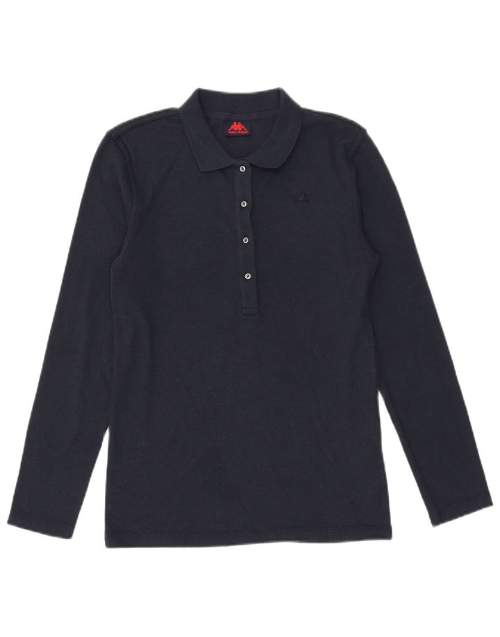 Kappa Γυναικείο Μπλουζ μακρυμάνικο UK 12 Medium Navy Blue βαμβακερό