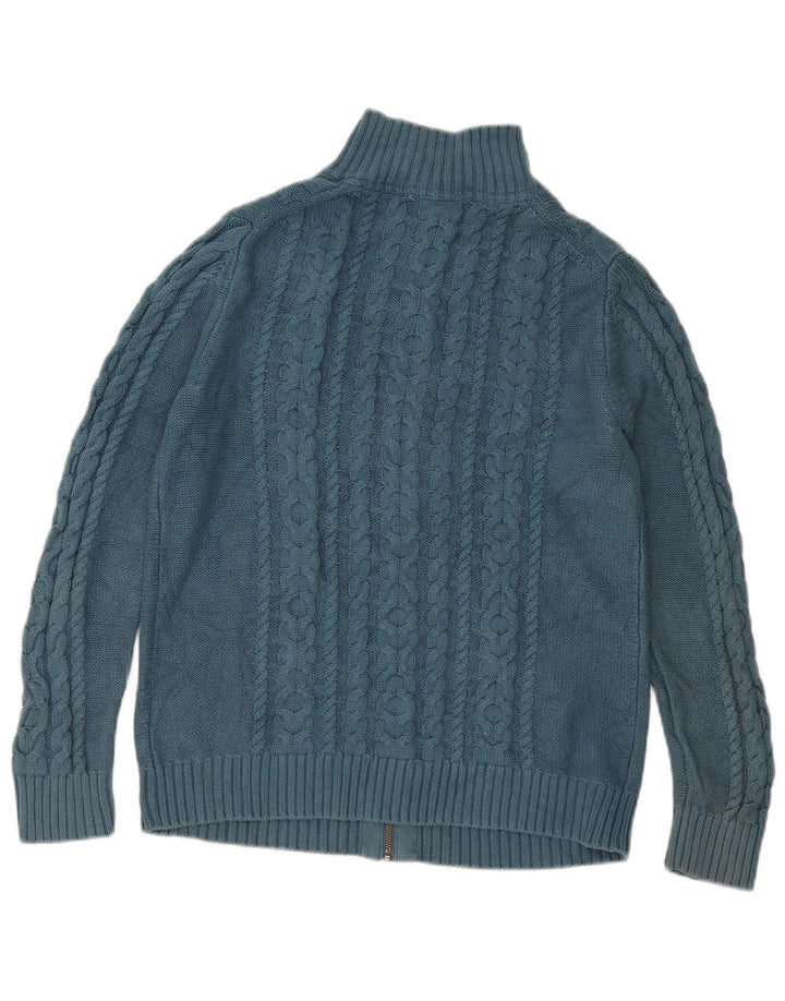 Γυναικείο πουλόβερ ζακέτα L.L.Bean UK 14 μεσαίο μπλε βαμβακερό