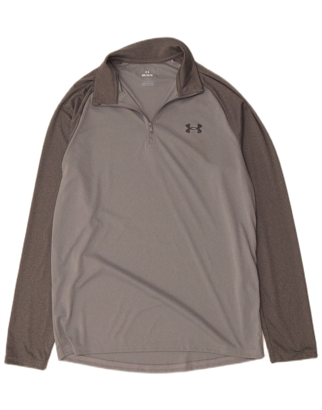 Ανδρική μπλούζα με φερμουάρ Under Armour με μακρυμάνικο μεσαίο γκρι χρώμα