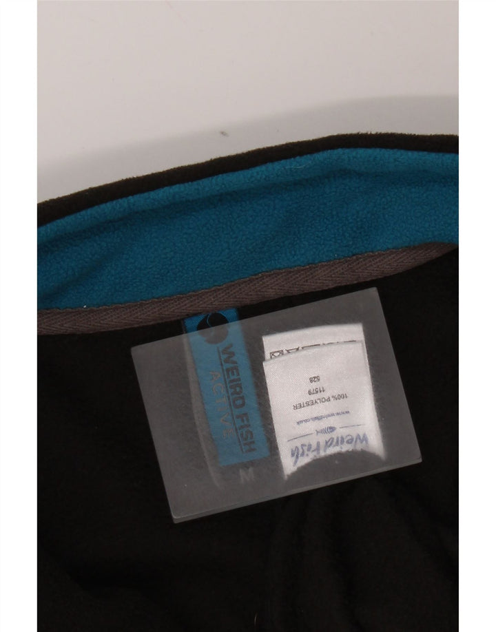 Weird Fish Mens Zip Fleece Jumper Medium Black Polyester
