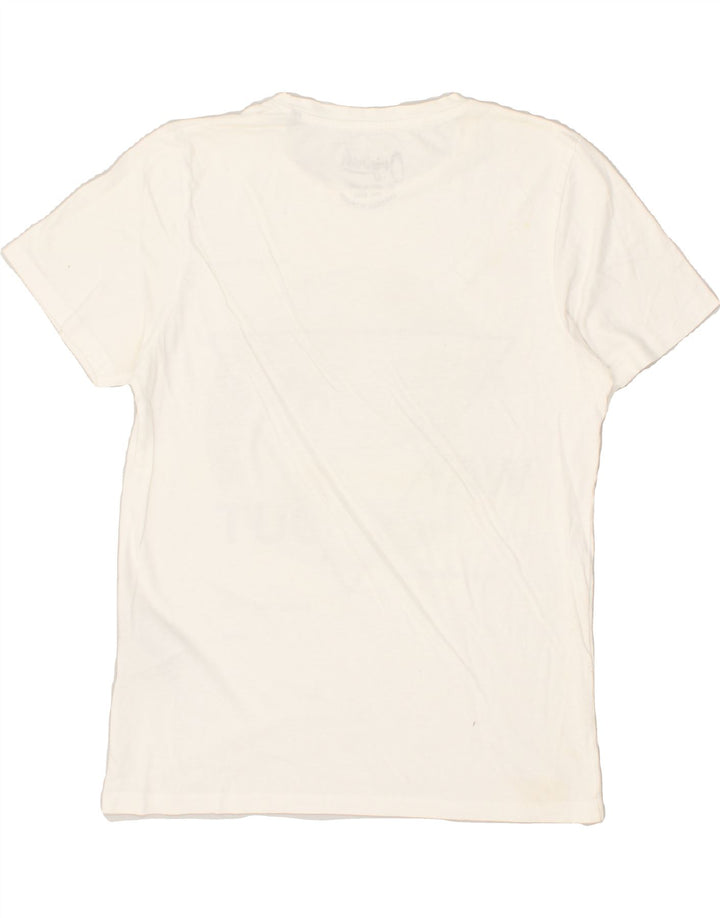 JACK & JONES Mens Graphic T-Shirt Top Small Off White Cotton | Vintage Jack & Jones | Thrift | Second-Hand Jack & Jones | Used Clothing | Messina Hembry 