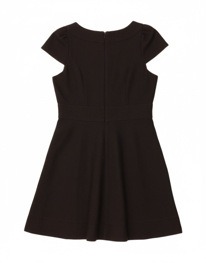 WAREHOUSE Womens A-Line Dress UK 14 Medium Black Wool