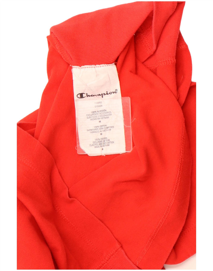 Γυναικείο T-Shirt CHAMPION Top UK 12 μεσαίο κόκκινο βαμβακερό