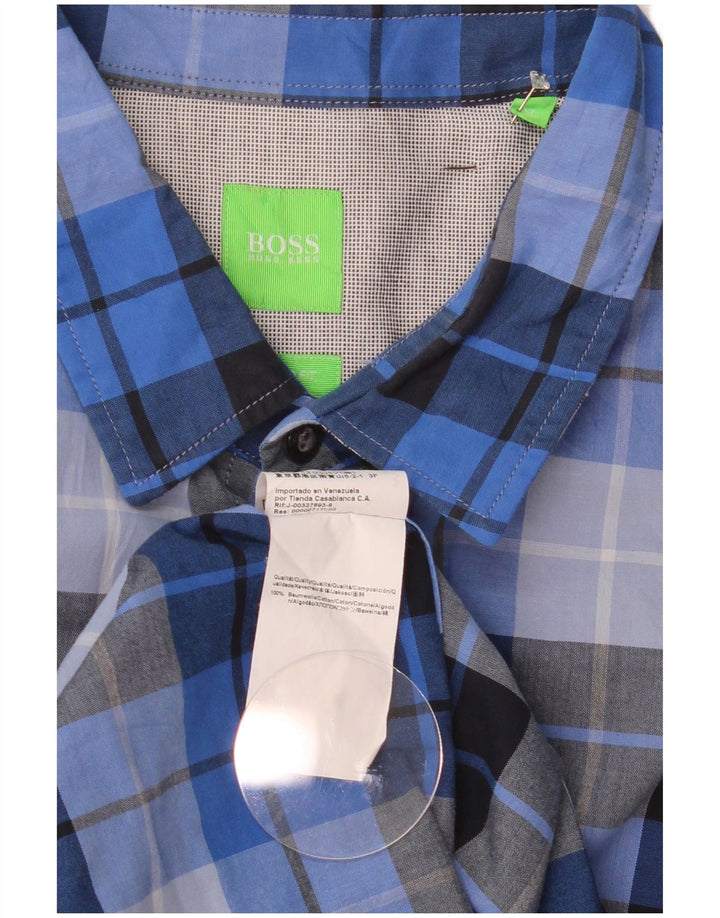 Ανδρικό πουκάμισο Hugo Boss Regular Fit XL Μπλε βαμβακερό