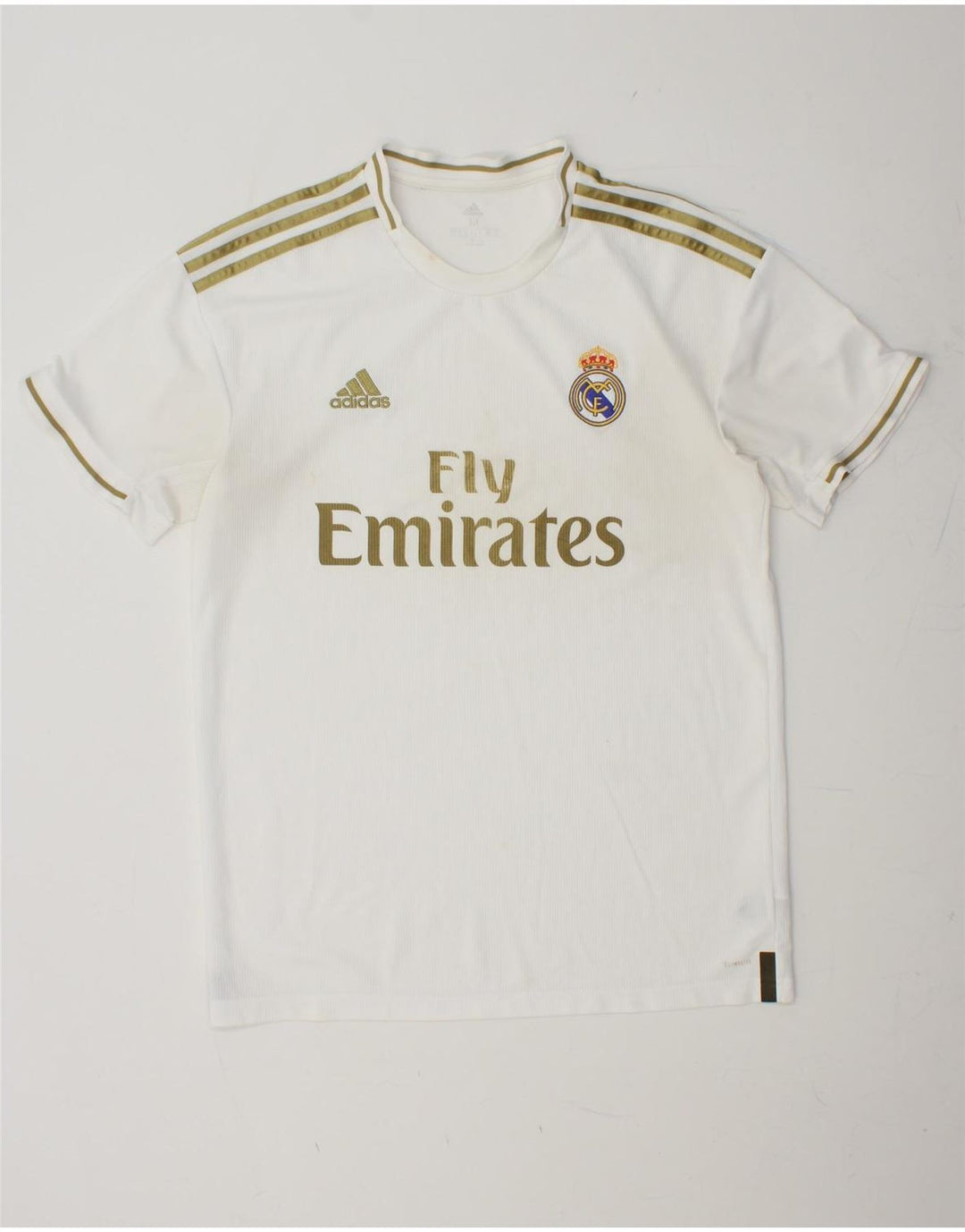 Ανδρικό γραφικό μπλουζάκι ADIDAS Real Madrid Top μεσαίο λευκό πολυεστέρας