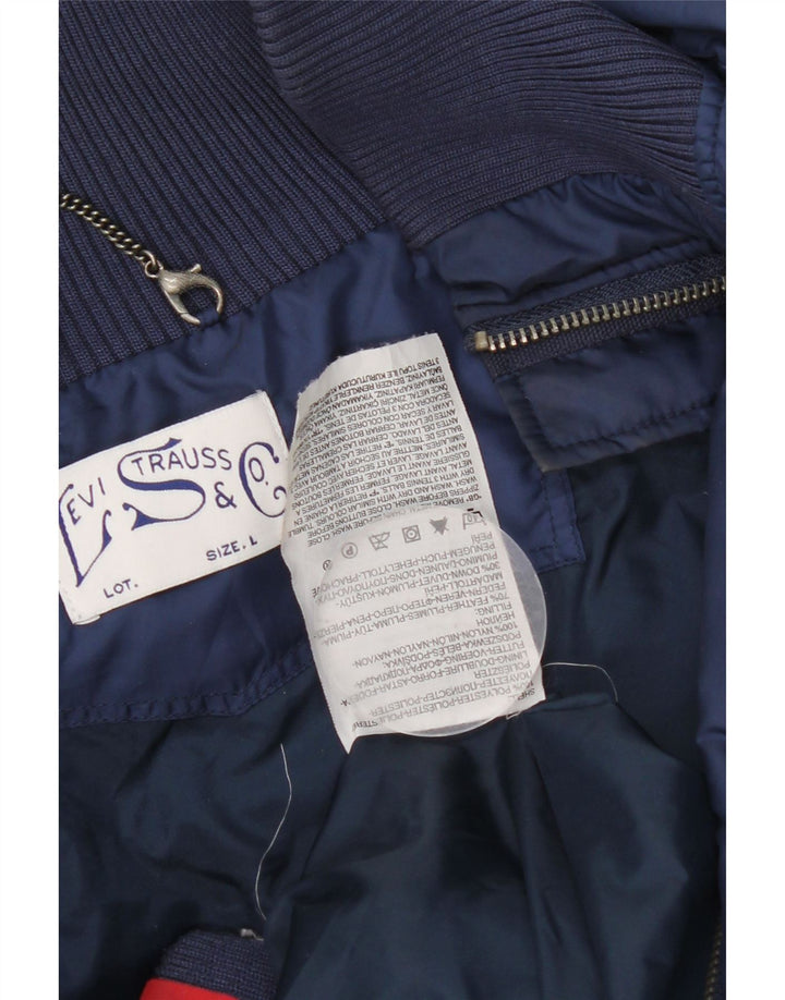 Γυναικείο μπουφάν Levi's UK 16 Large Navy Blue Polyester