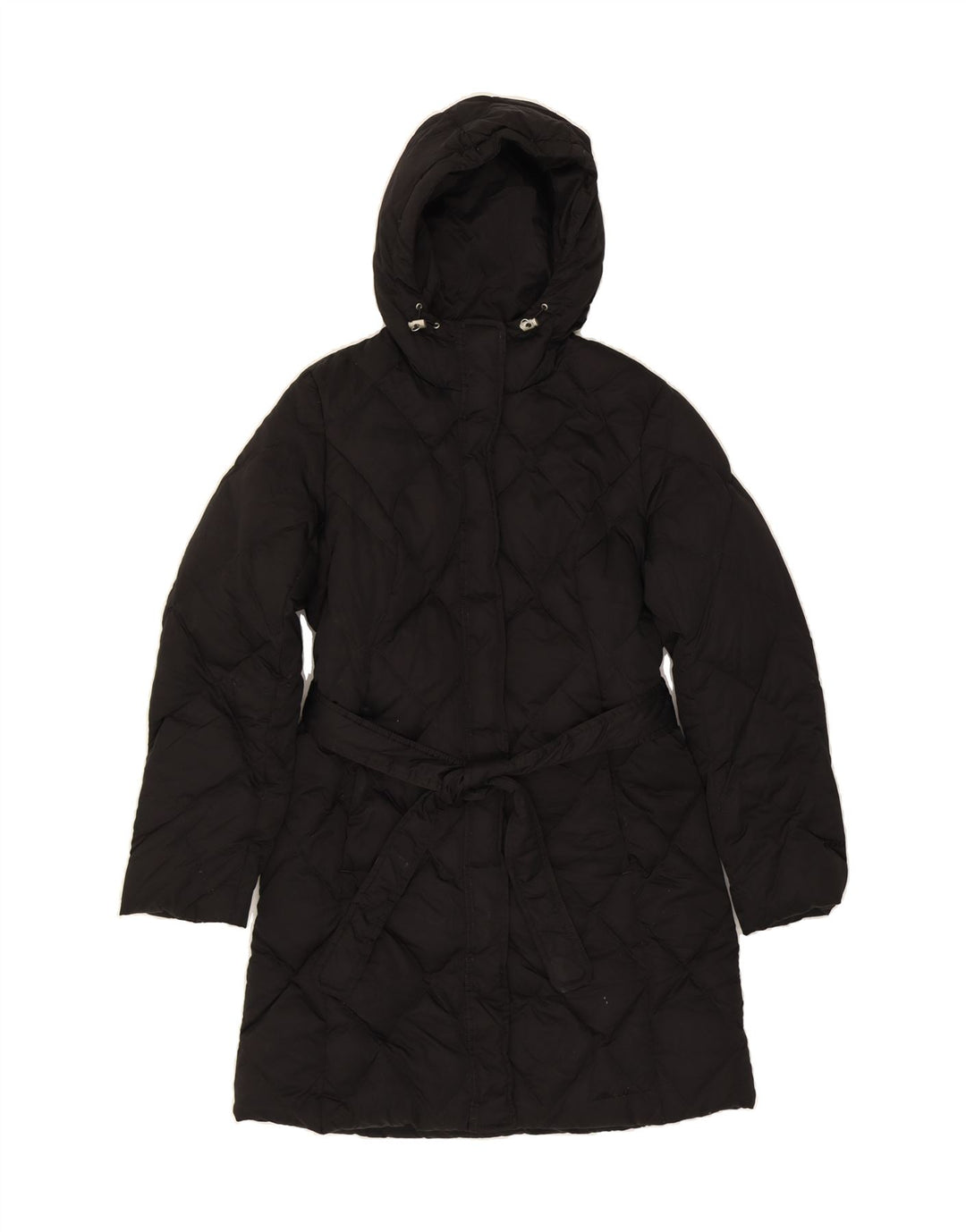 EDDIE BAUER Womens Seattle Hooded Padded Coat UK 10 Small Black Polyester Vintage Eddie Bauer and Second-Hand Eddie Bauer from Messina Hembry 
