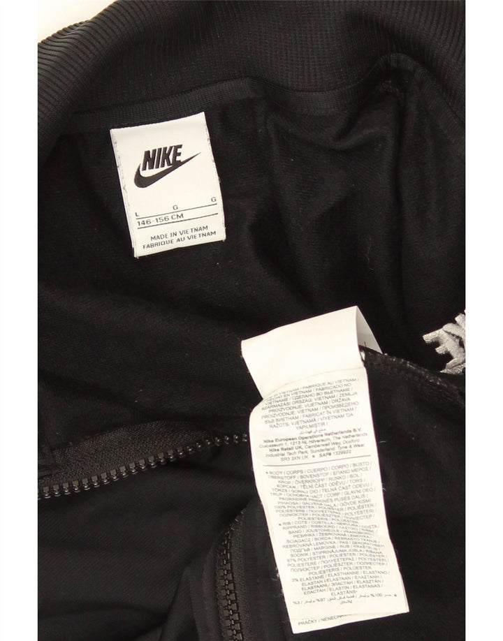 Μπουφάν Nike Girls Crop αθλητική φόρμα 12-13 ετών, μεγάλο μαύρο πολυεστέρα