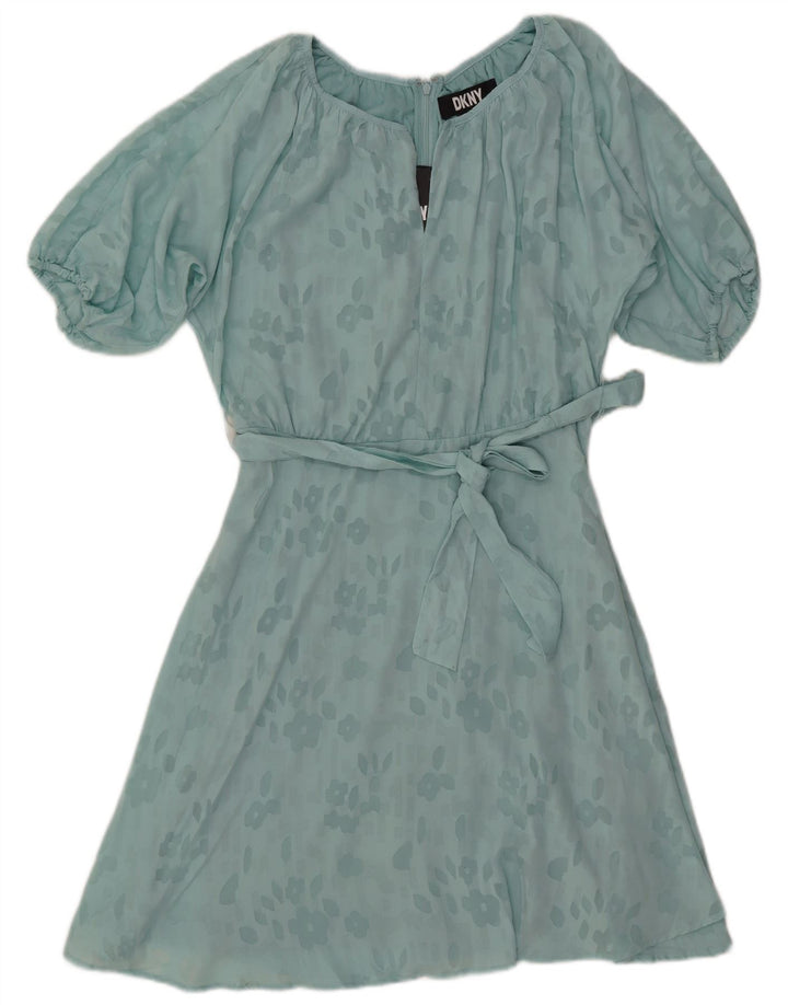 Γυναικείο φόρεμα DKNY A-Line US 4 Small Turquoise Floral Polyester