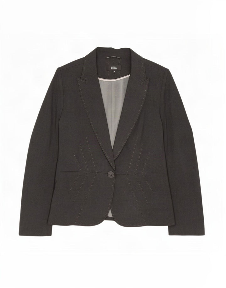 Marks & Spencer Γυναικείο σακάκι με 1 κουμπί UK 16 Large Grey Polyester