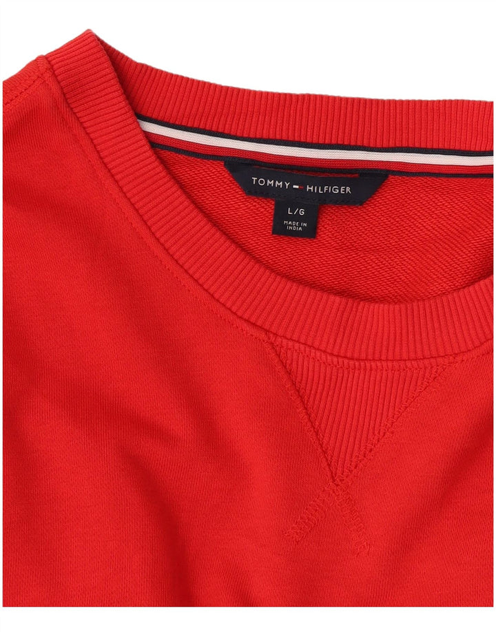 Tommy Hilfiger Γυναικεία Φούτερ Jumper UK 16 Large Red