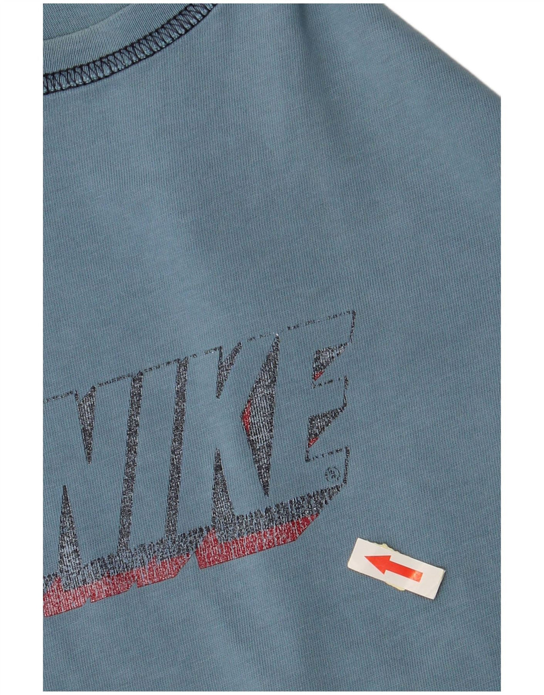 Ανδρικό γραφικό μπλουζάκι NIKE Top UK 39/41 μεσαίο μπλε βαμβακερό