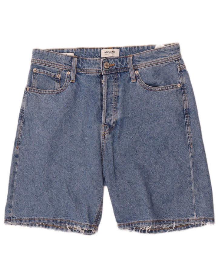 Jack & Jones Ανδρικό τζιν σορτς μεσαίο W32 μπλε βαμβακερό