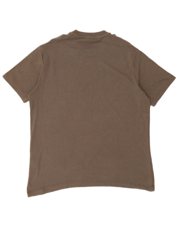 Massimo Dutti Ανδρικό T-Shirt Top μεγάλο γκρι βαμβακερό