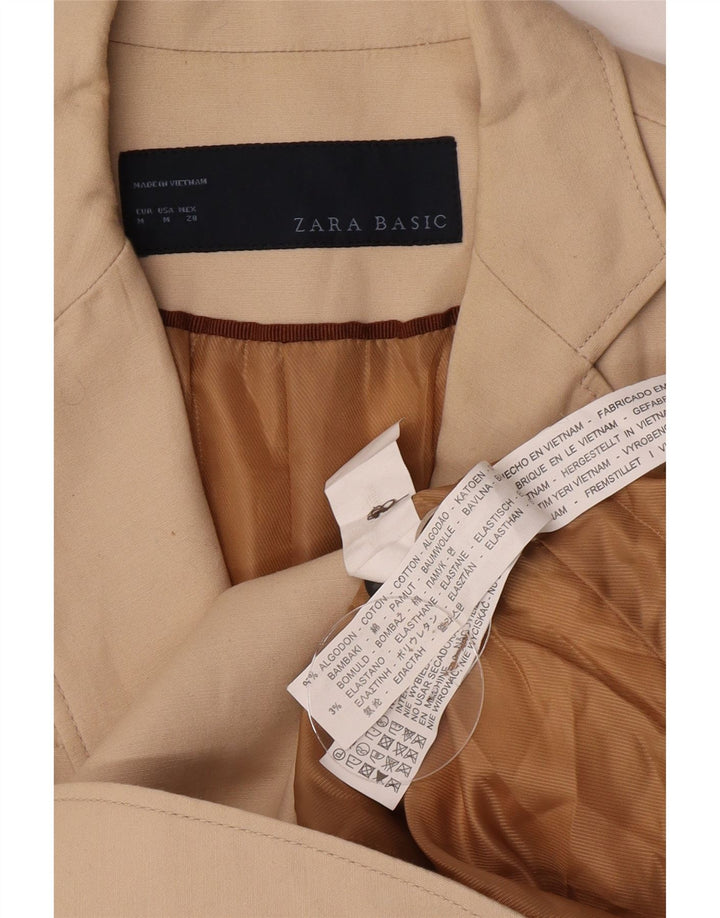 Zara Γυναικείο Μπλέιζερ Μπουφάν UK 14 Βαμβακερό μεσαίο μπεζ