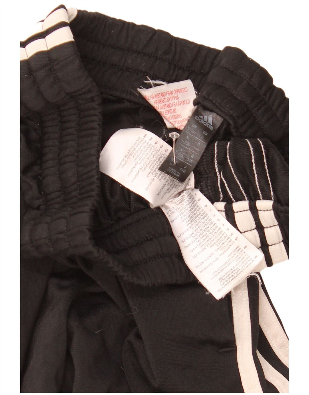 Adidas Boys Tracksuit Trousers Joggers 9-10 Years Black Polyester