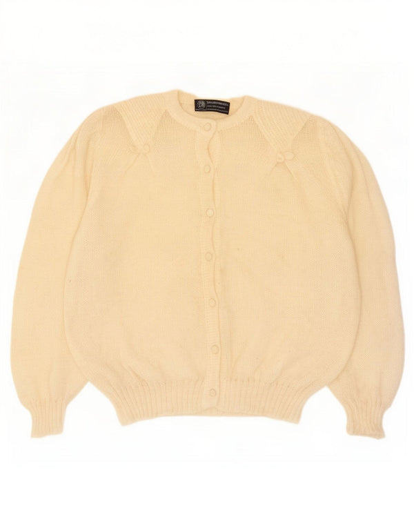 Vintage γυναικείο oversized ζακέτα πουλόβερ UK 16 Large Off White Mohair