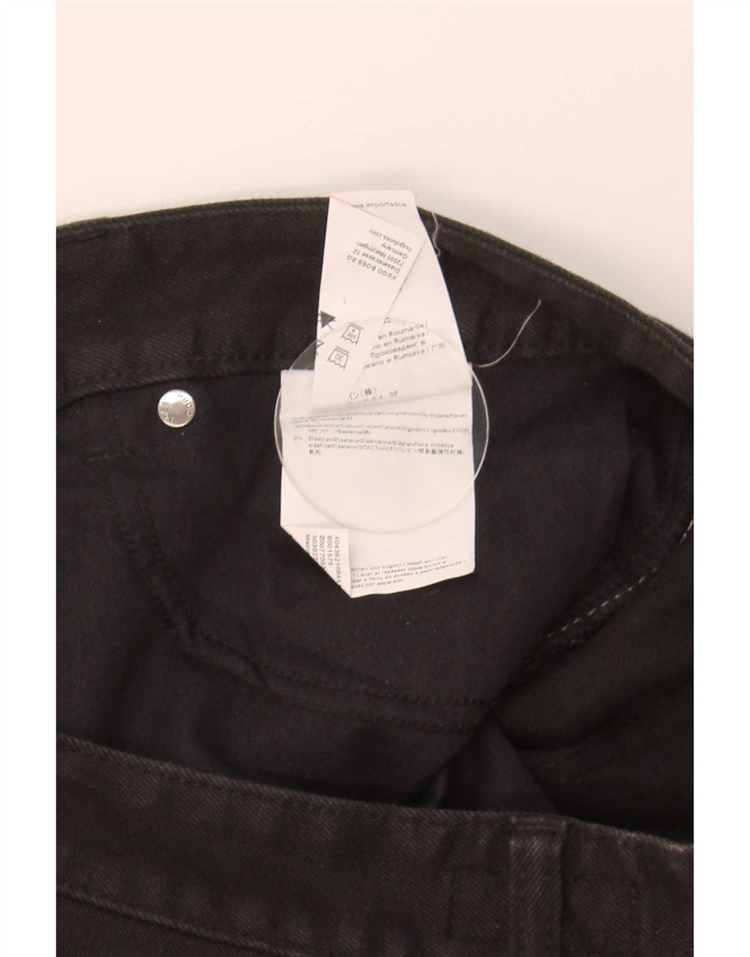 Ανδρικό τζιν ίσιο Hugo Boss W34 L32 Μαύρο βαμβακερό