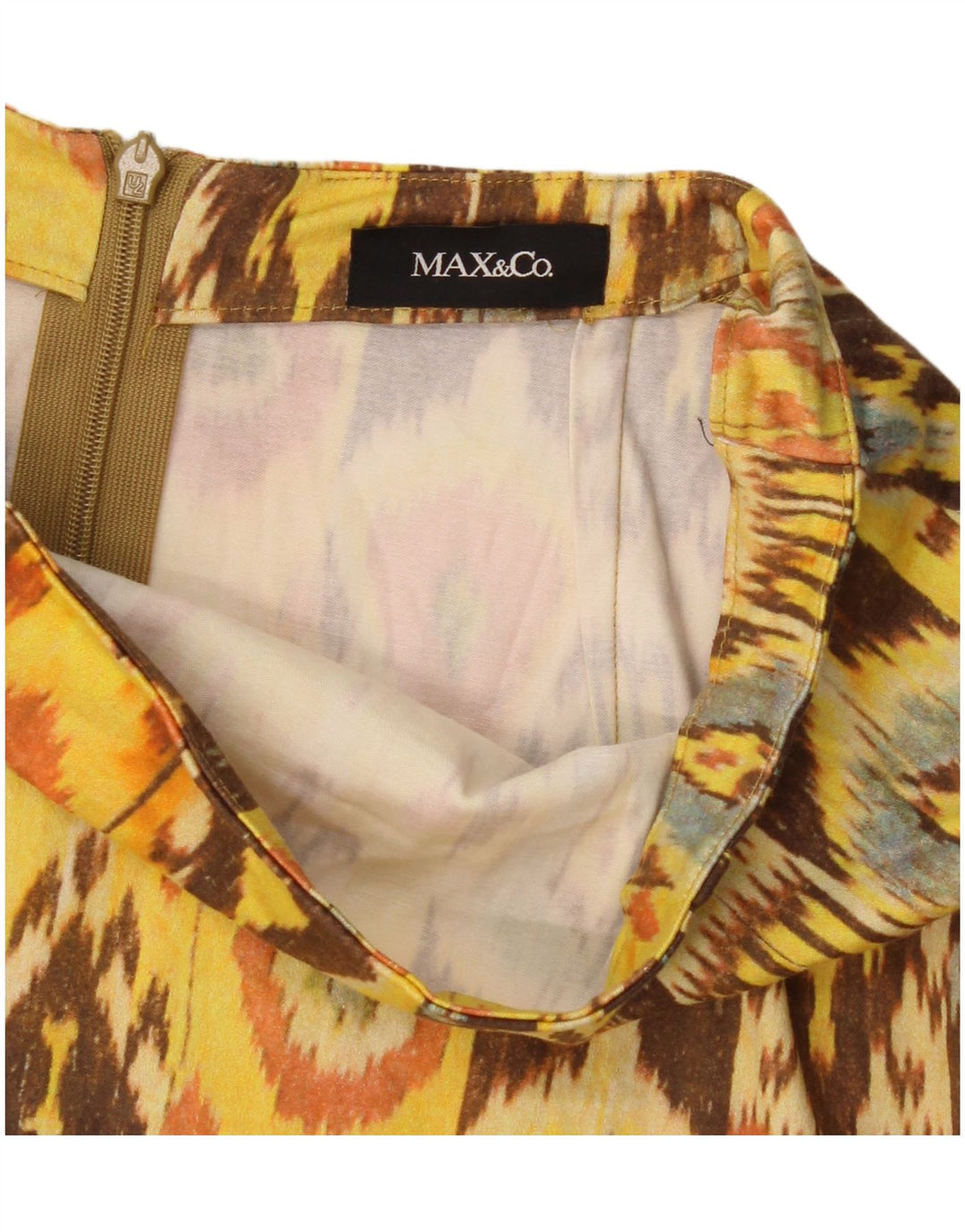 Max & Co. Γυναικεία φούστα σε γραμμή Α W26 Small Yellow Ikat