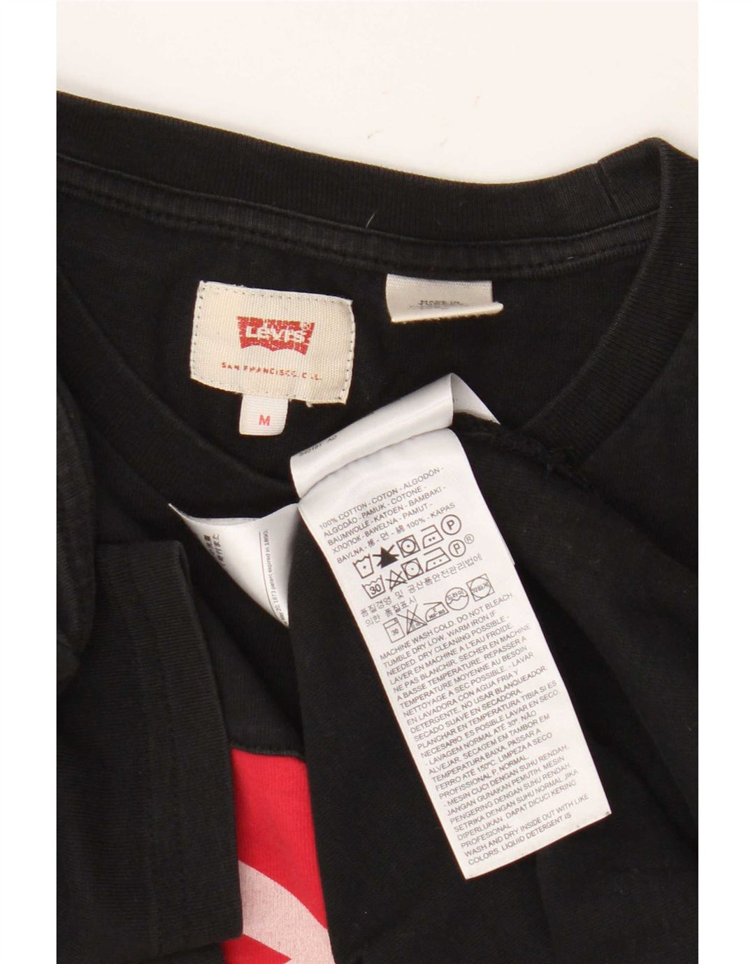 Ανδρικό γραφικό T-Shirt Levi's Top Μεσαίο μαύρο βαμβακερό