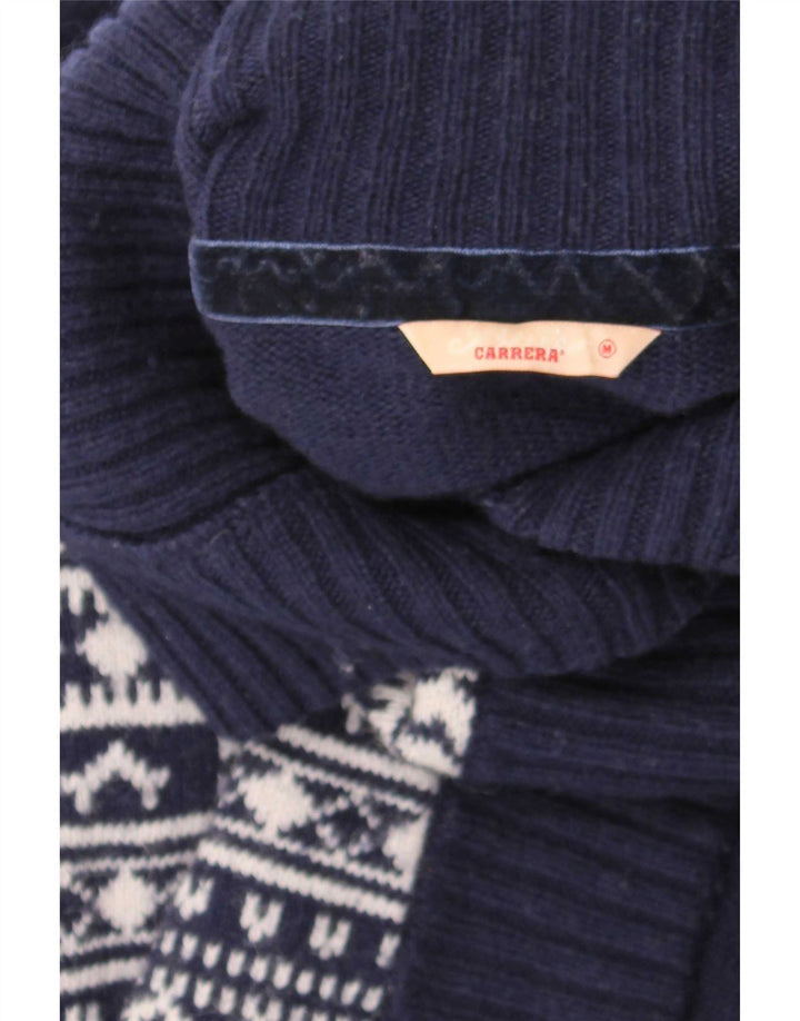 Γυναικείο πουλόβερ Cardigan Carrera UK 12 Medium Navy Blue Geometric