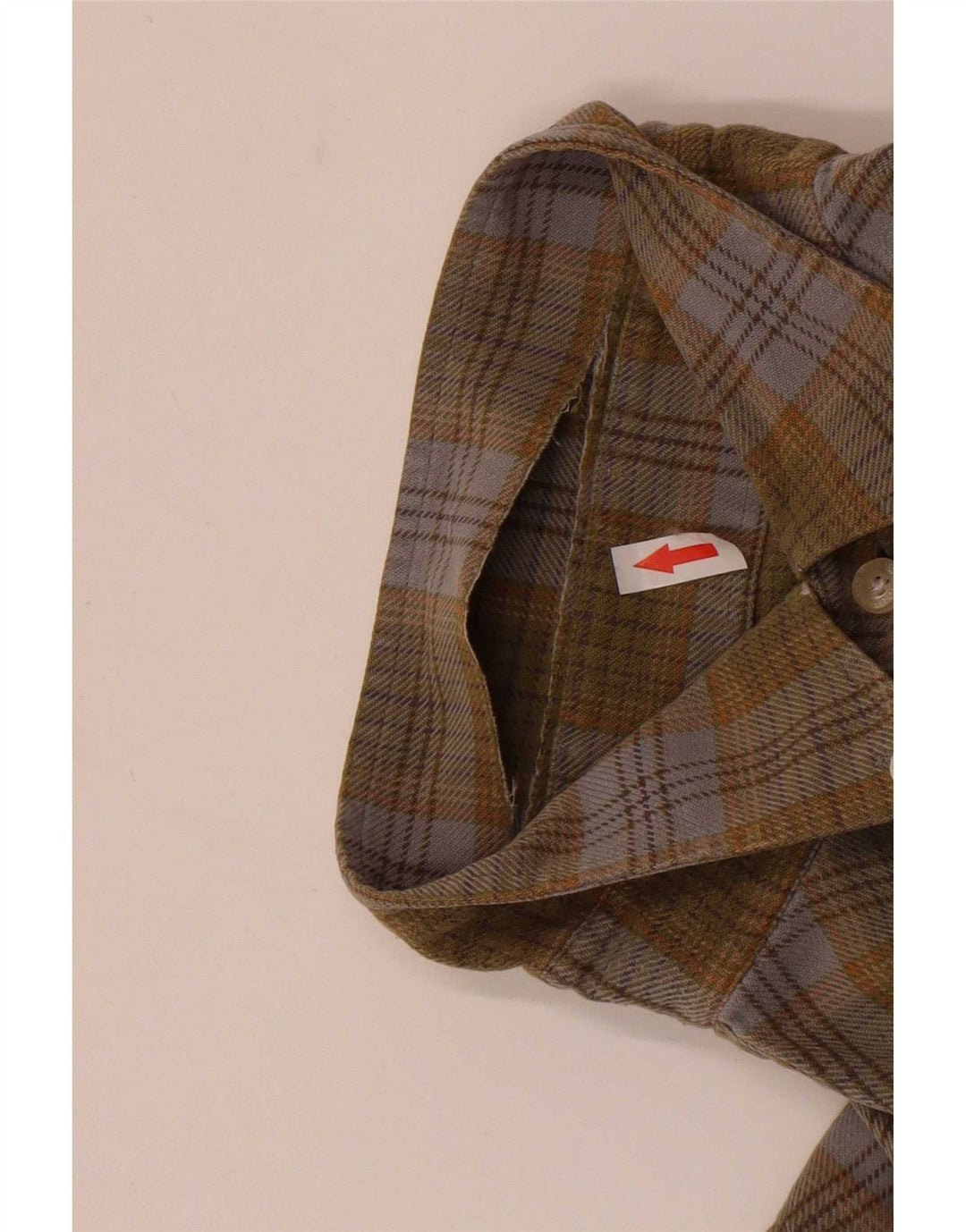 Ανδρικό πουκάμισο Barbour Flannel Μεγάλο χακί βαμβακερό