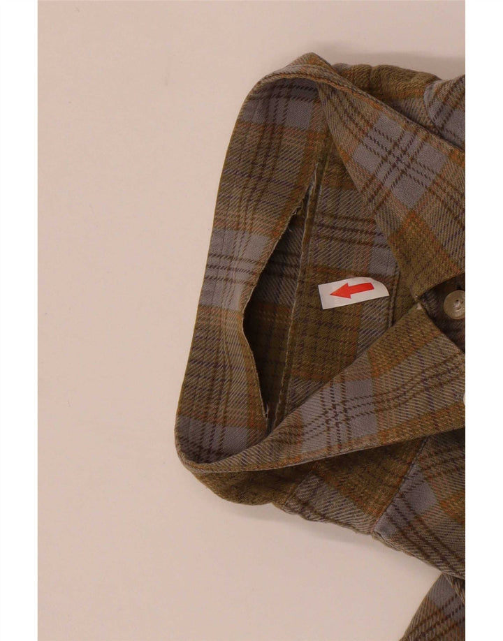 Ανδρικό πουκάμισο Barbour Flannel Μεγάλο χακί βαμβακερό