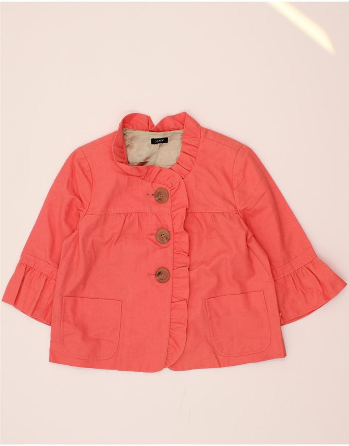 J. CREW Womens 3 Button 3/4 Sleeve Blazer Jacket UK 14 Medium Red Vintage J. Crew and Second-Hand J. Crew from Messina Hembry 
