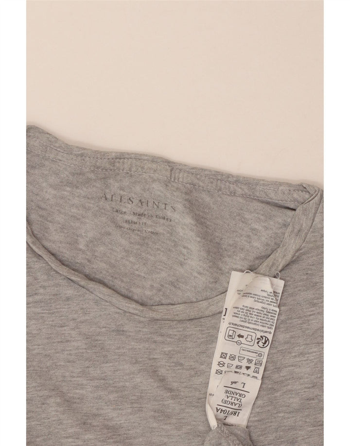 Ανδρικό T-Shirt All Saints Slim Fit Top μεγάλο γκρι βαμβακερό