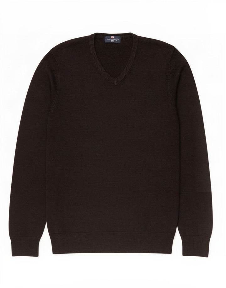 Ανδρικό πουλόβερ Marks & Spencer Blue Harbor με λαιμόκοψη με λαιμόκοψη μεσαίο μαύρο