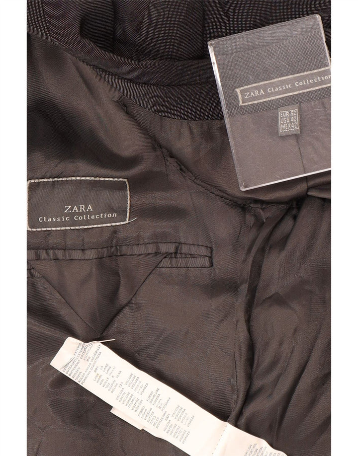 Zara Ανδρικό σακάκι μπλέιζερ με 3 κουμπιά EU 52 Large Grey Wool