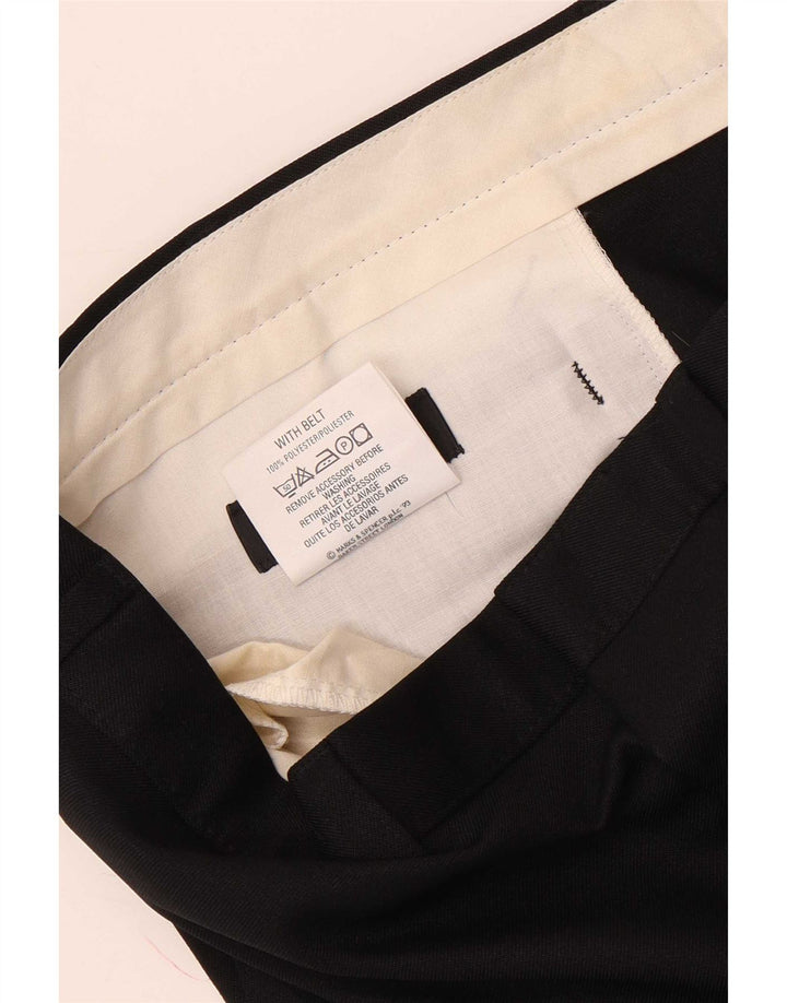 Marks & Spencer Ανδρικό ίσιο παντελόνι Chino W38 L29 Μαύρο πολυεστέρα