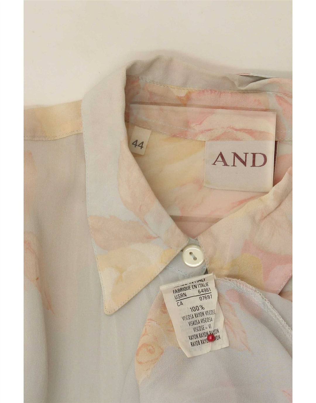Και Γυναικεία Μπλούζα Oversized Πουκάμισο IT 44 Medium Blue Floral Viscose