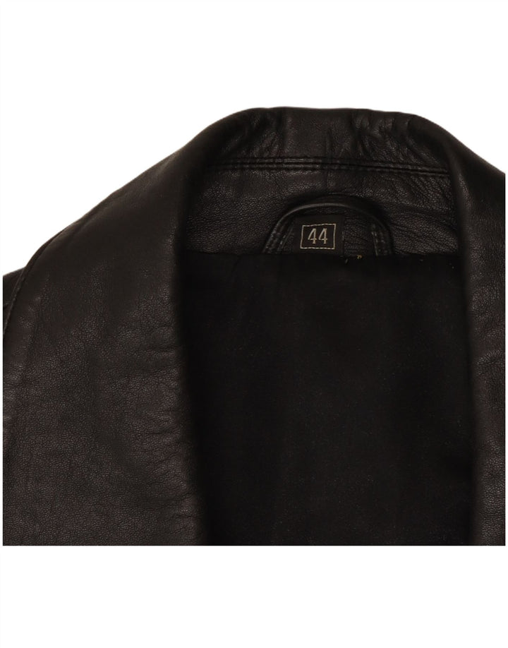 Vintage Γυναικείο Δερμάτινο Παλτό EU 44 XL Μαύρο Δερμάτινο