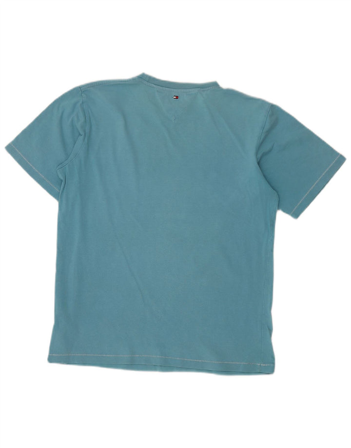 Γραφικό μπλουζάκι για αγόρι TOMMY HILFIGER τοπ 13-14 ετών Μπλε βαμβακερό