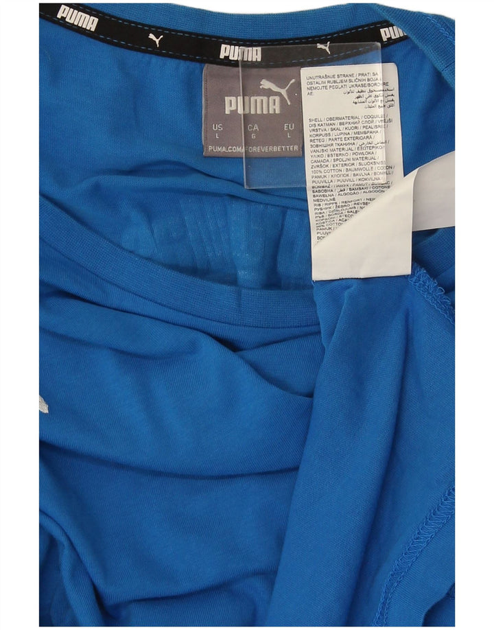 Ανδρικό γραφικό T-Shirt Puma Top μεγάλο μπλε βαμβακερό