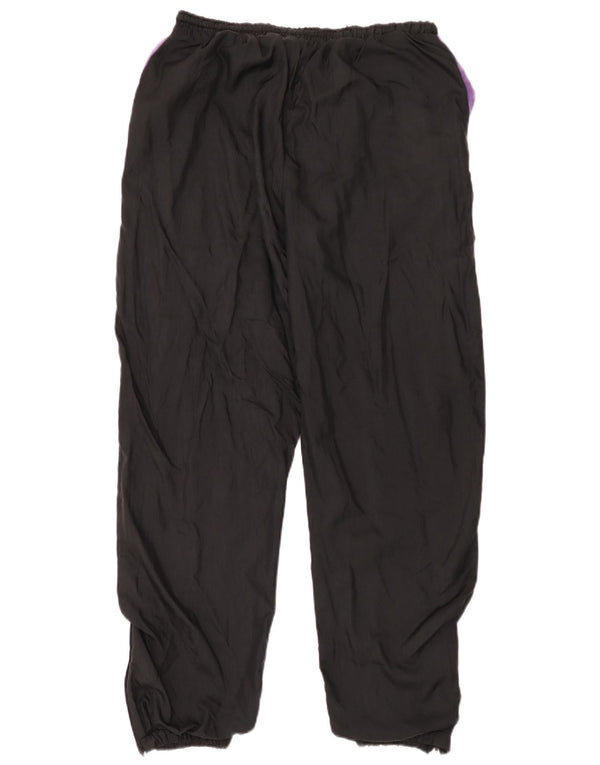 Vintage γυναικεία φόρμα παντελόνια Joggers UK 14 Large Black Colourblock