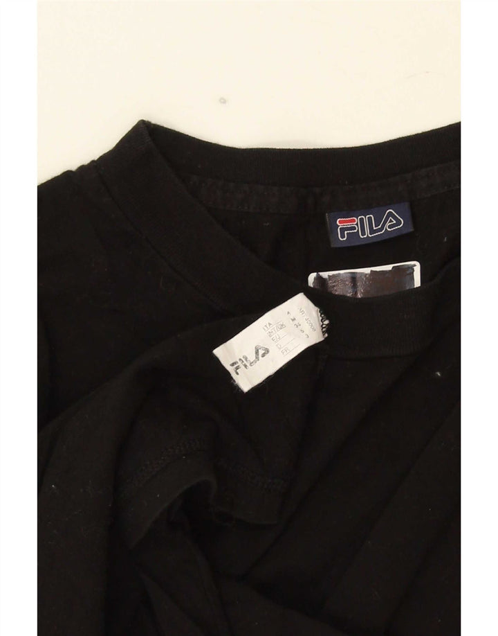 Ανδρικό T-Shirt Fila Top Μεσαίο μαύρο βαμβακερό